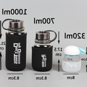 大容量000单层运动大家用玻璃杯便携随行耐热喝水杯茶杯