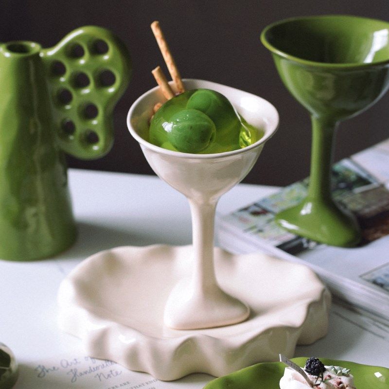 泽滕家高脚杯子陶瓷鸡尾酒香槟洋酒微醺情侣氛围感奶油风果汁,餐饮具,鸡尾酒杯,淘宝优惠券,粉丝福利购,淘宝优惠卷