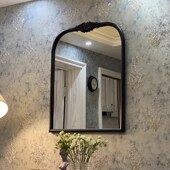 化妆镜复古智能玄关装 壁挂卫生间浴室镜子壁炉梳妆镜 饰镜欧式