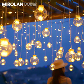 花园布置庭院太阳能许愿灯球水挂灯室外灯带天台装 饰灯别墅灯串