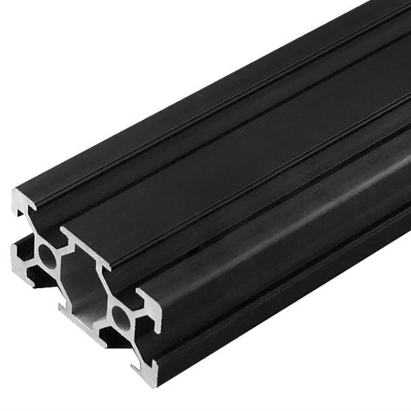 2040B 黑色铝型材 流水线铝合金 工作台阳极镀黑 打印机鱼缸花架