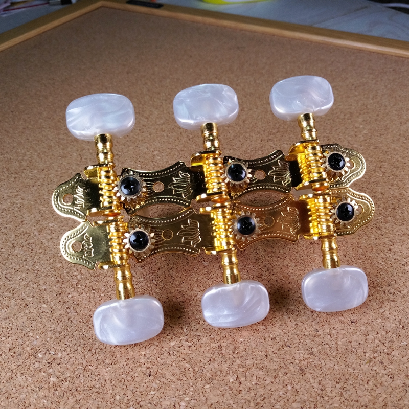 金雀牌古典吉他旋钮红棉牌雕花镀金古典吉它弦钮三位准弦扭妙事可