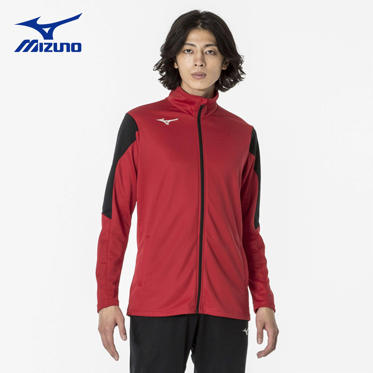 美津浓运动外套男子健身跑步速干透气拉链外套