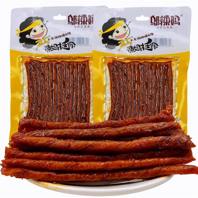 热销蒜蓉豆条一根筋辣条80后童年经典怀旧麻辣面筋零食解馋