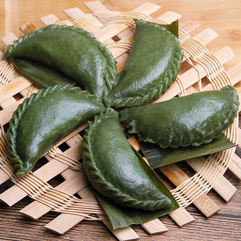 。手工青团艾草清明粿艾叶蒿子粑粑糯米糍粑糕点农家米果浙江特产