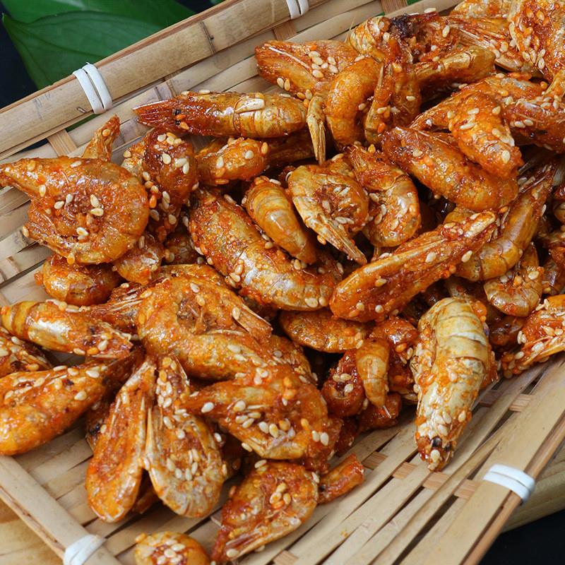 。香辣海虾麻辣零食小吃下