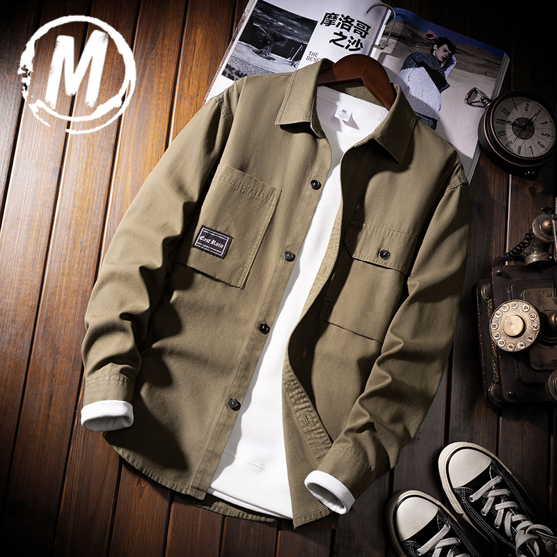 男士纯棉衬衫工装衬衣