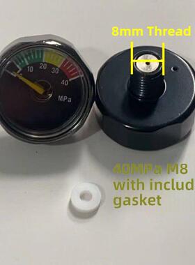 进口黑色压力表空气压力表恒压表电镀30 40Mpa直径25mm高压小表