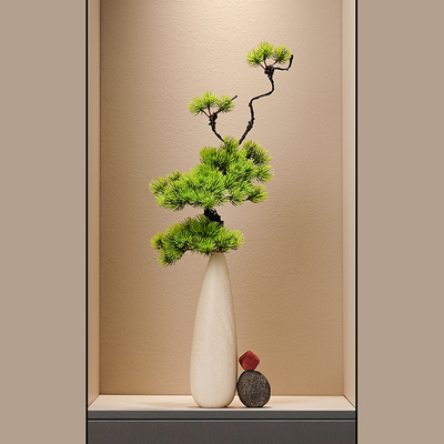 入户玄关石来运转细长花瓶