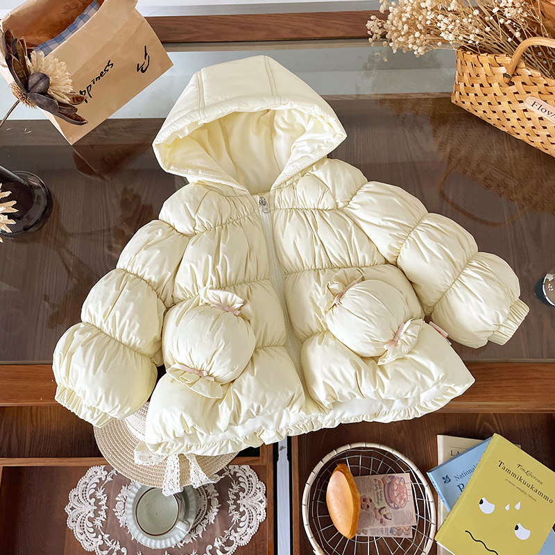 独角兽女宝宝保暖连帽羽绒服