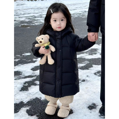 黑色中长款羽绒服女冬季加厚保暖