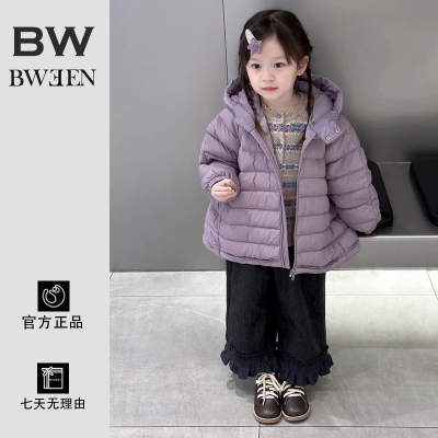 2025新款女童连帽短款羽绒服