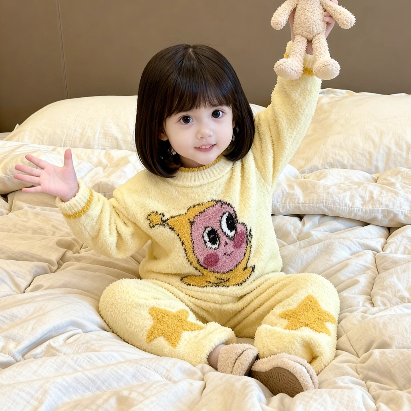 女童卡通睡衣套装2025新款