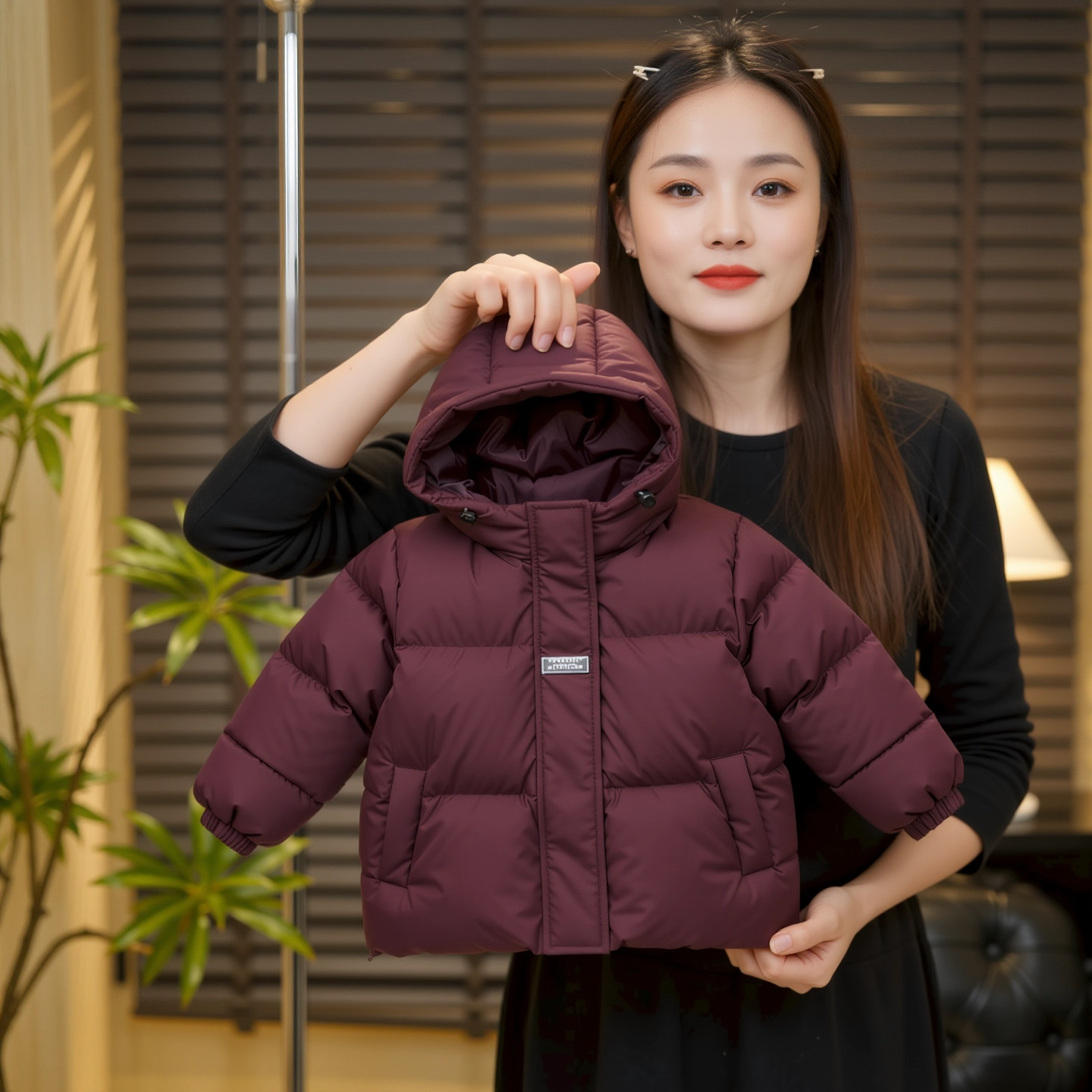 女童短款羽绒服冬季加厚保暖