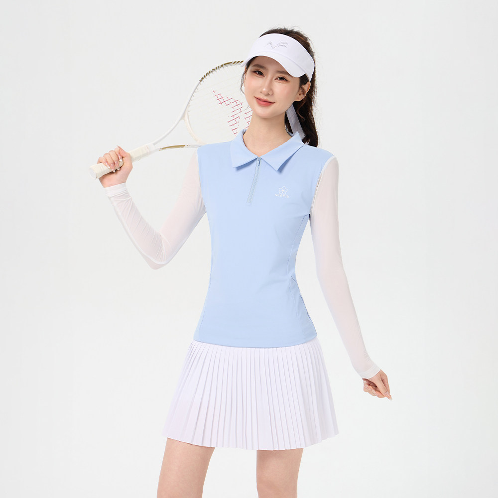 防晒冰丝速干女款长袖网球服