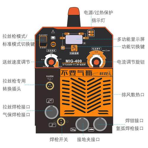 5kg无气二保焊机多功能手