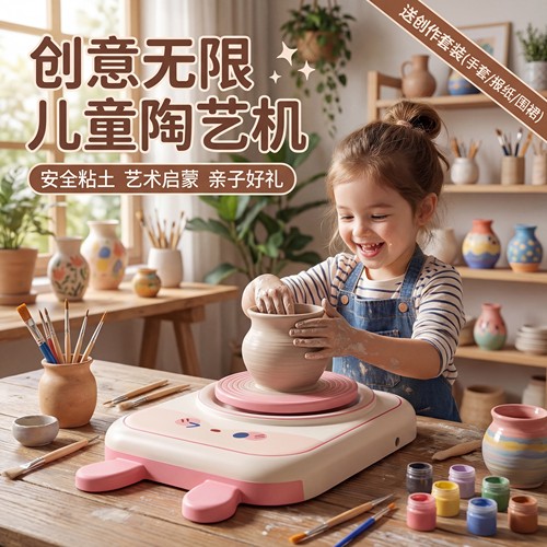 儿童手工diy创意陶艺机女孩玩具