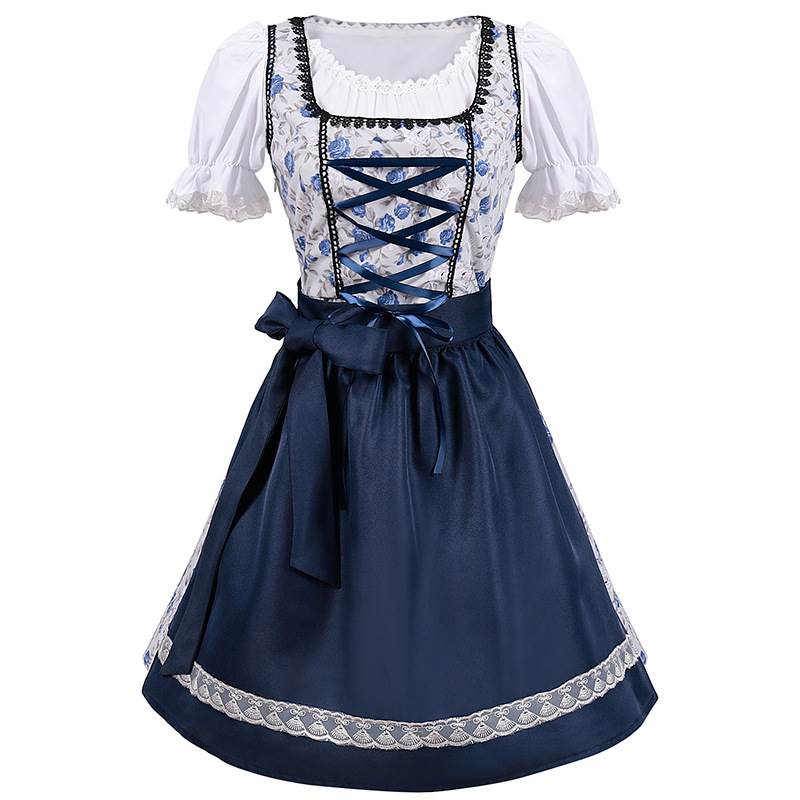 German Ladies Beer Maid Bavarian Oktoberfest Dress with