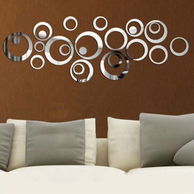 Acrylic three-dimensional mirror background wall