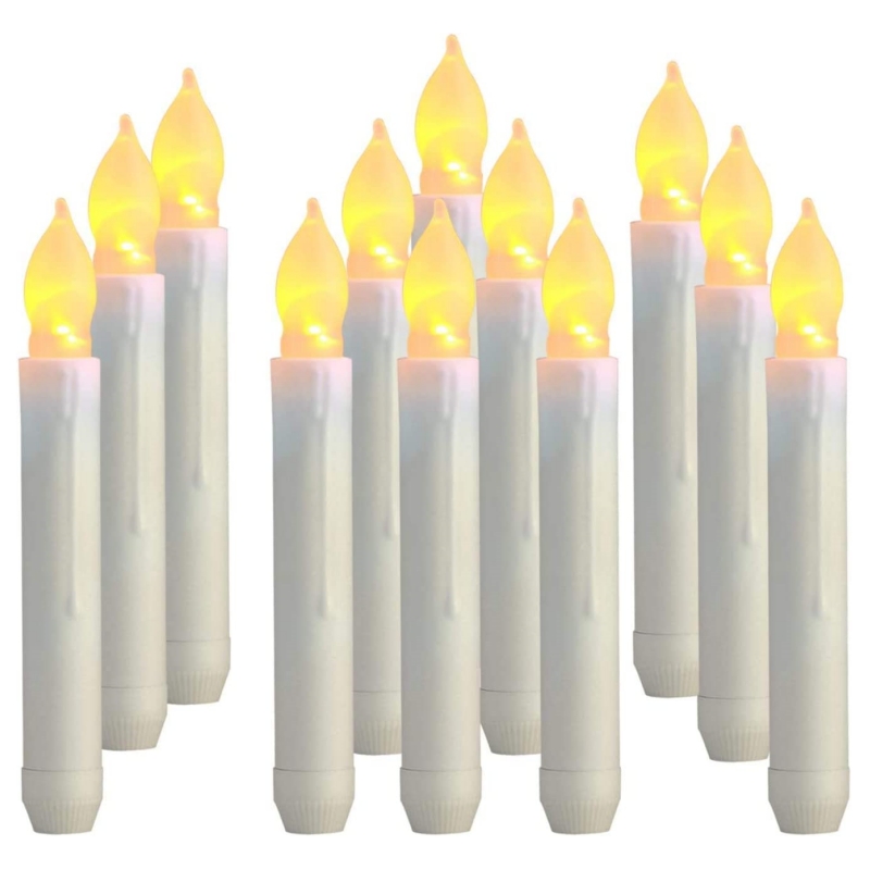 Flameless Candles 12 PCS Led Candles 6.9 Inch Battery Operat