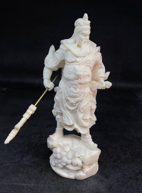 关公关二爷菩提果客厅车摆件手工雕刻家居书桌墙柜装饰开业送礼