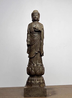 沉香木雕释迦牟尼佛如来佛祖神像阿弥陀佛实木质摆件工艺品