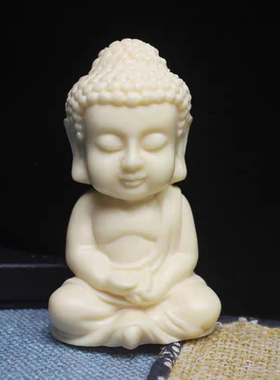 创意静心禅意小佛摆件Q版如来茶几书房小沙弥车载保平安装饰摆放