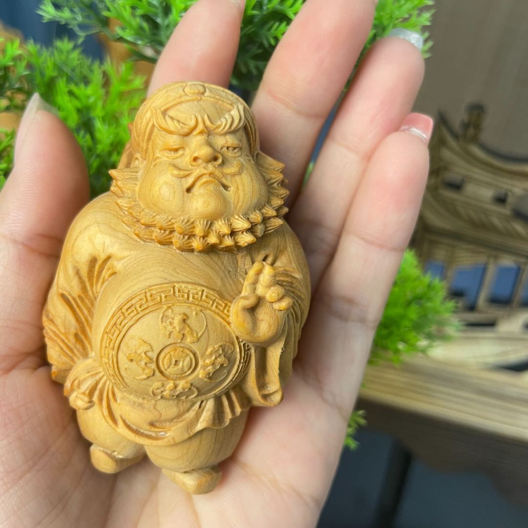 太行崖柏手把件木雕钟馗手把件汽车挂件木质男士把玩件小摆件随身