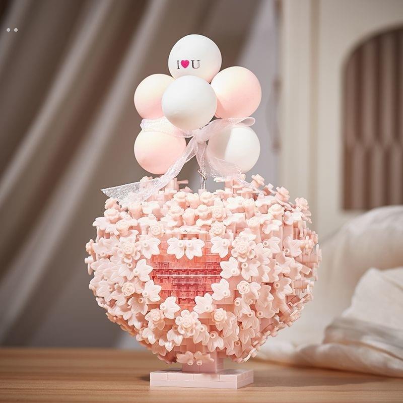 高颜值治愈系积木地狱级高难度拼装孕期打发时间神器无聊爱心拼图