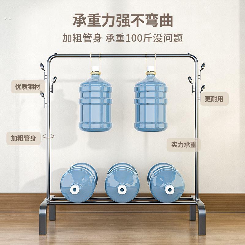 简易衣帽架双杆式晾衣架落地室内移动挂衣架子家用卧室衣服收纳架