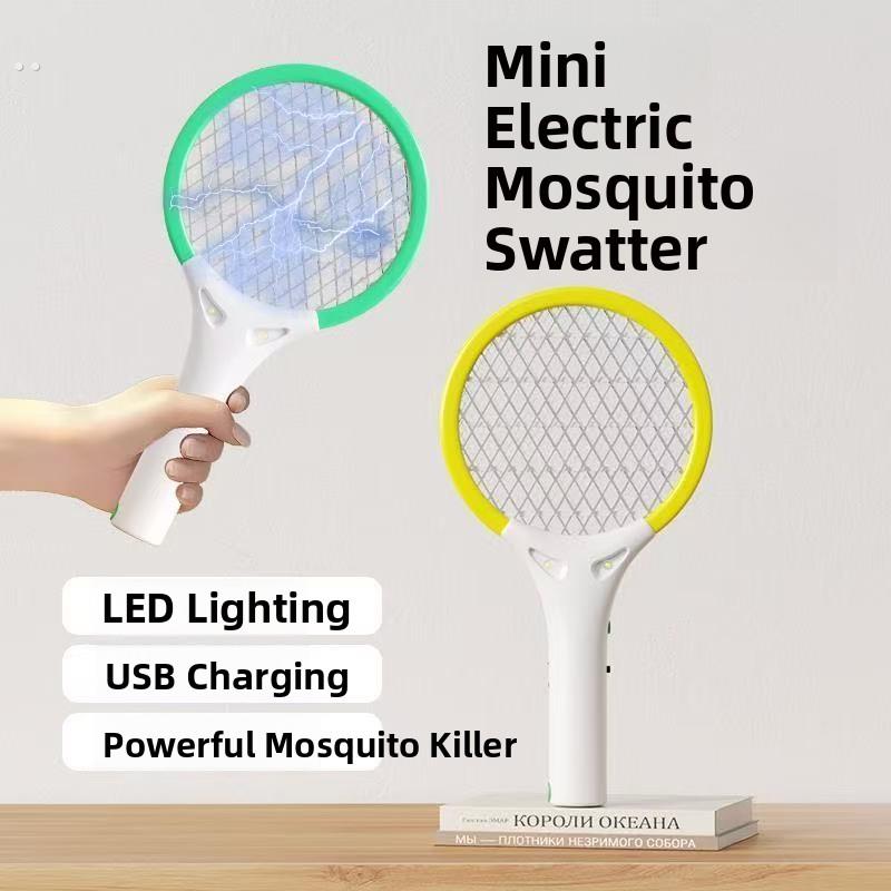 迷你电动苍蝇拍电池式家用超安全苍蝇拍便携式小型车宿舍户外露营