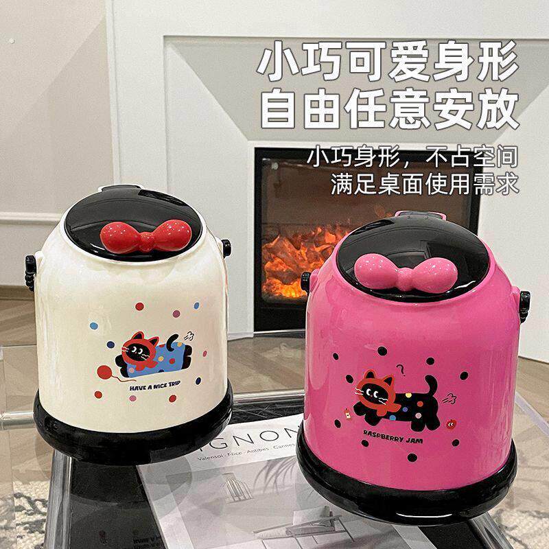 桌面垃圾桶家用客厅可爱带盖按压纸篓卧室床头桌上小号杂物收纳桶