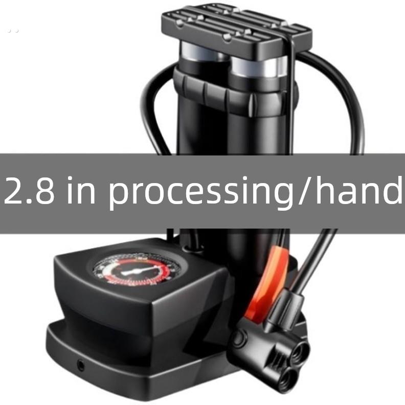 高压脚踩打气筒汽车摩托车电动车多功能便携式三轮车充气泵