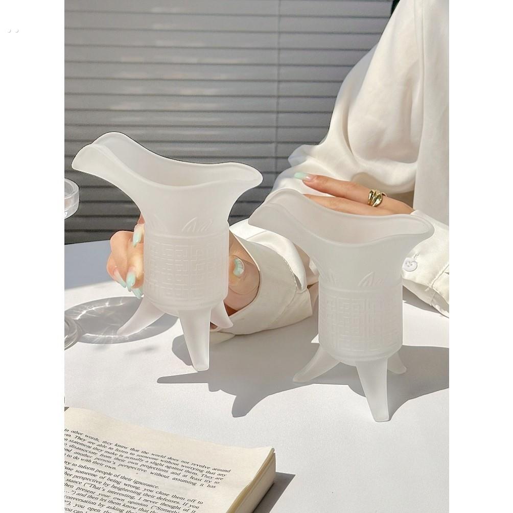 磨砂质感创意仿古酒樽玻璃杯白酒杯分酒器古代帝王爵杯家用烈酒杯