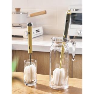 家用洗杯子刷可伸缩加长海绵清洁杯刷奶瓶水杯保温杯水瓶清洗刷子