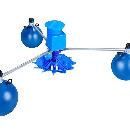 全新铜线1500瓦叶轮鱼池增氧机 养殖大型曝气浮式虾塘水车制氧机