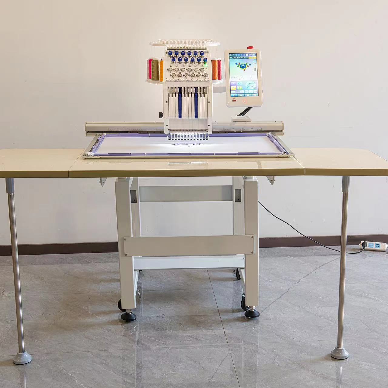 1201CT叶氏2025新款家用马头机款单头12针50*80大面积工业刺绣机