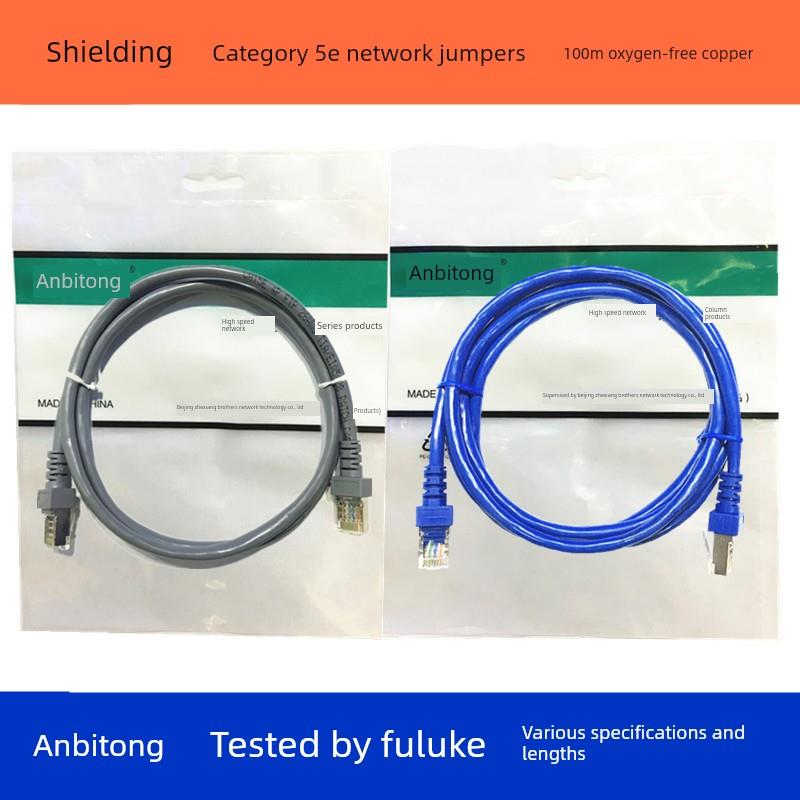 热卖正品Ambilon无氧铜类5E屏蔽网线1 2 3 5 10 15 20m网络跳线