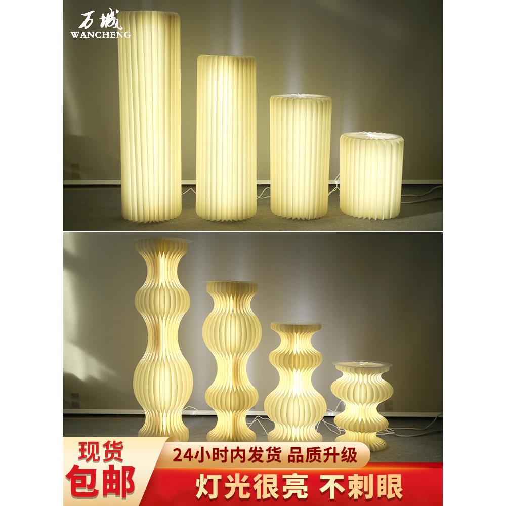 婚庆发光折纸甜品台折叠罗马柱婚礼路引摆件生日派对订婚圆柱灯台