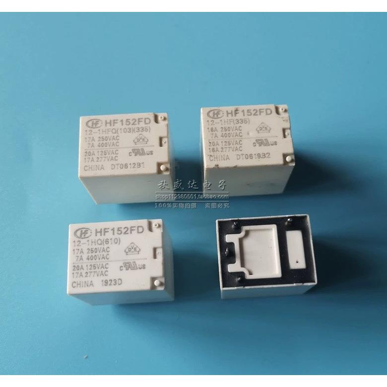 散新宏发继电器HF152FD-12-1HFQ 1HQ 1HST 4脚17A 一组常开 12VDC
