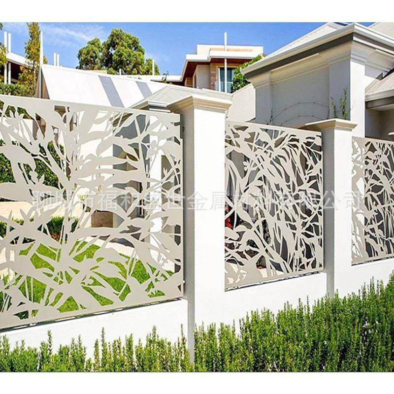 不锈钢围墙隔断别墅围栏防窥屏风新中式庭院围栏户外镀锌隔离栏杆,基础建材,井盖,淘宝优惠券,粉丝福利购,淘宝优惠卷