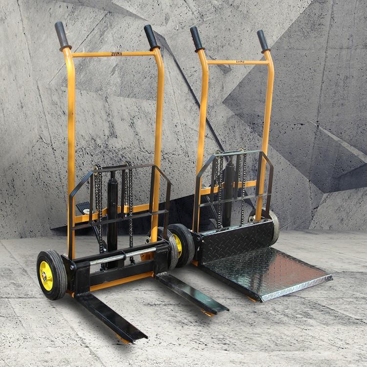 小叉车装卸车200kg小型微型叉车手动升高堆高车两用手推车液压
