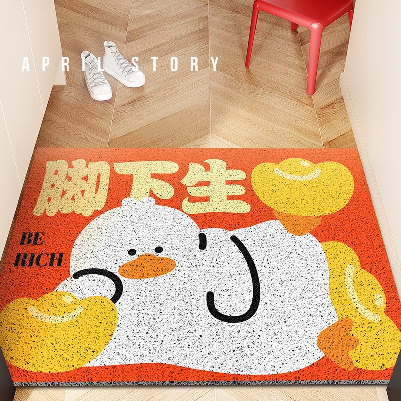 喜庆小猫入户地垫家用门口蹭土除尘防滑垫丝圈耐脏耐磨免洗脚垫子