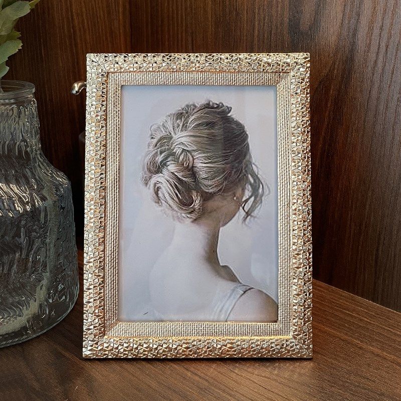 欧式金属相框 轻奢卧室摆台高级感创意结婚照婚纱照片框4六67七寸,家居饰品,相框/画框,淘宝优惠券,粉丝福利购,淘宝优惠卷