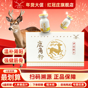 红冠庄鹿角粉2g*6瓶 温肾阳强筋骨行血消肿腰脊冷痛官方旗舰正品