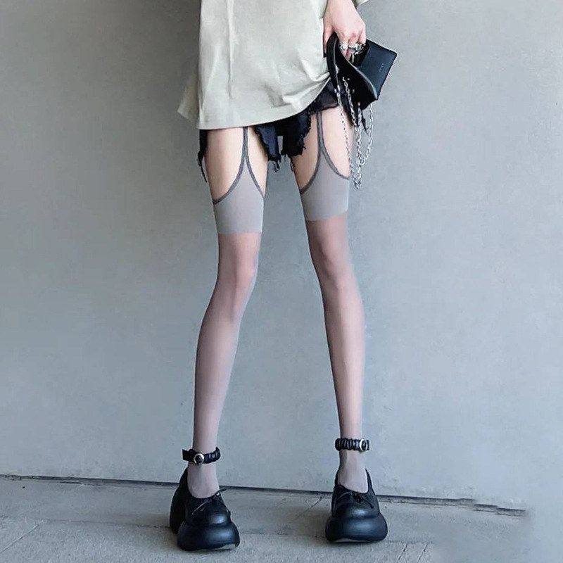 辣妹黑色丝袜性感吊带一体袜薄款纯欲过膝显瘦高筒大腿袜子Sy,女士内衣/男士内衣/家居服,连裤袜/打底袜,淘宝优惠券,粉丝福利购,淘宝优惠卷