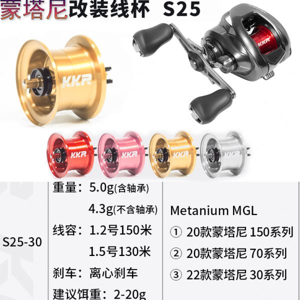 20蒙塔尼改装泛用远投短轴线杯22蒙塔尼70 150Metanium水滴轮S25