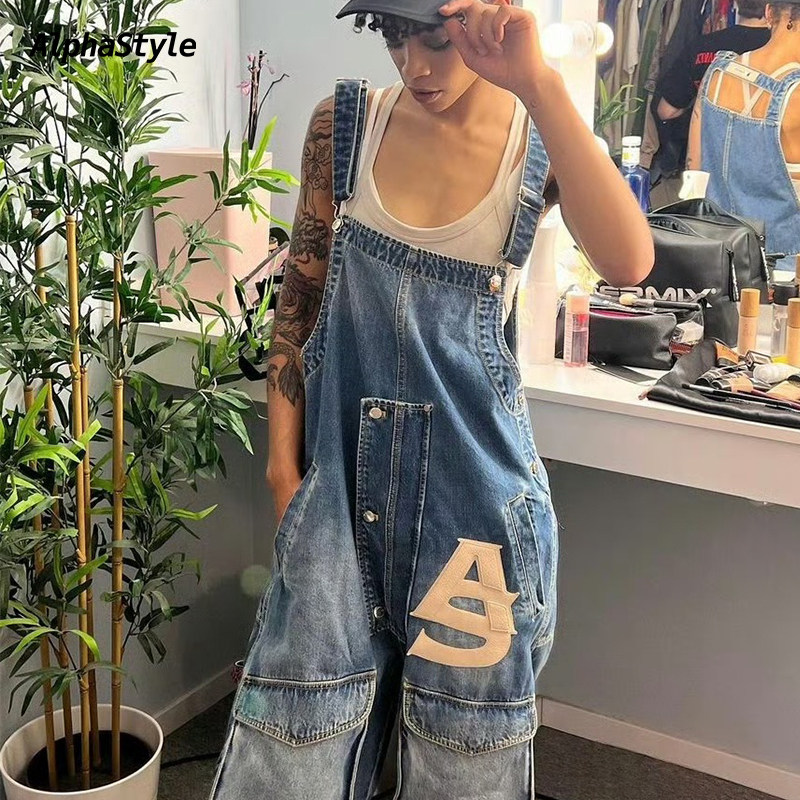 春季吊带裤背带裤设计师款美式