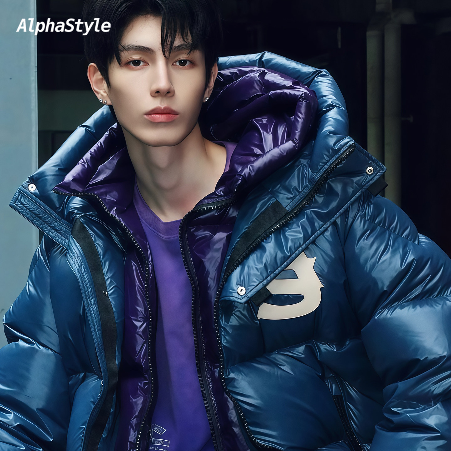 AlphaStyle潮牌短款保暖羽绒服