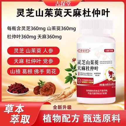 古保堂三参平卧菊三七灵芝片灵芝山茱萸天麻杜仲叶片厂家现货直发